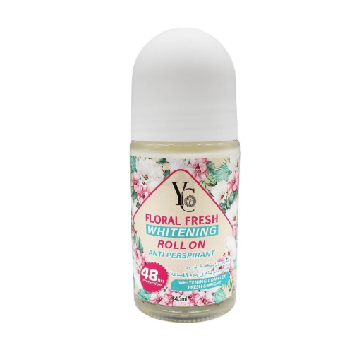 YC Floral Fresh Whitening Roll On Anti Perspirant 48Hrs Protection for Whitening Complex Active Fresh 45ml