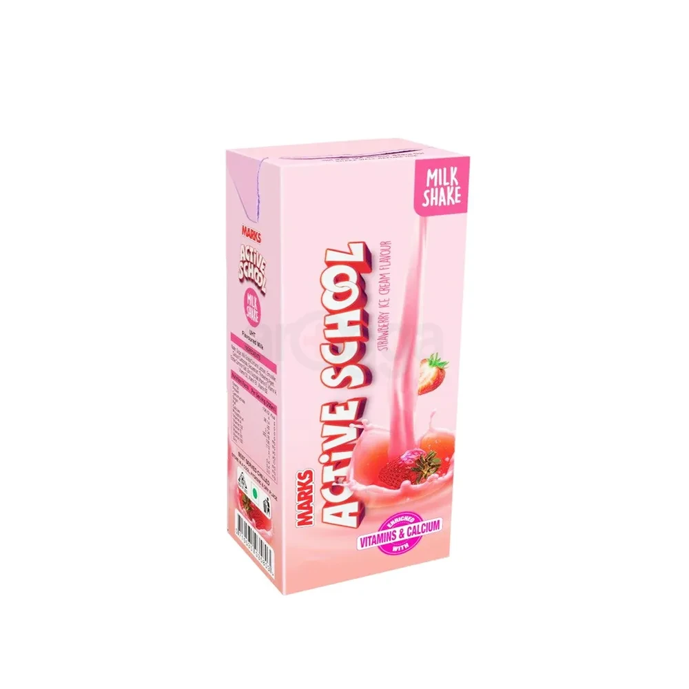Marks Active School Strawberry Ice Cream Flavour Milk Shake 200ml
