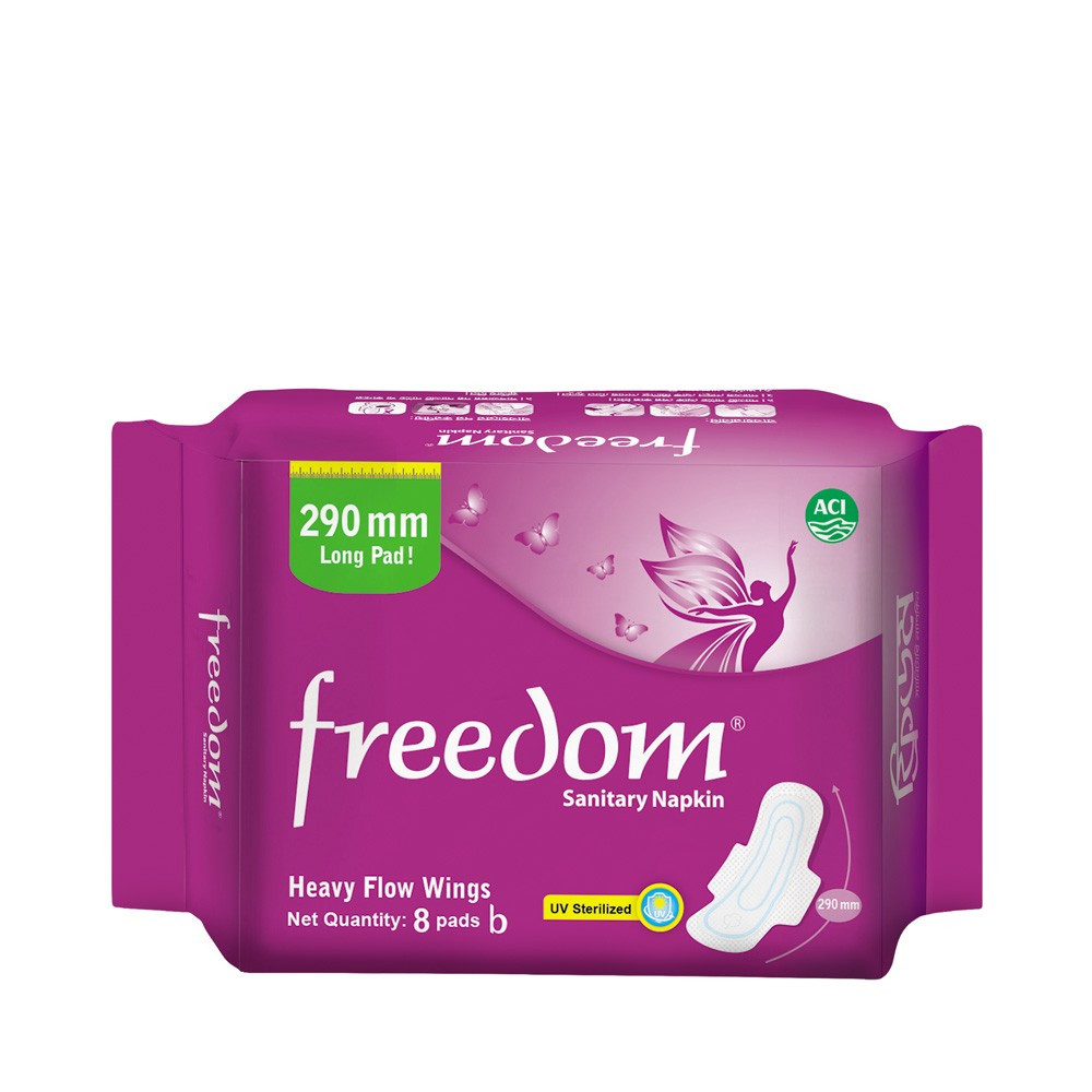 Freedom sanitary napkin havy flow wings [8] pads
