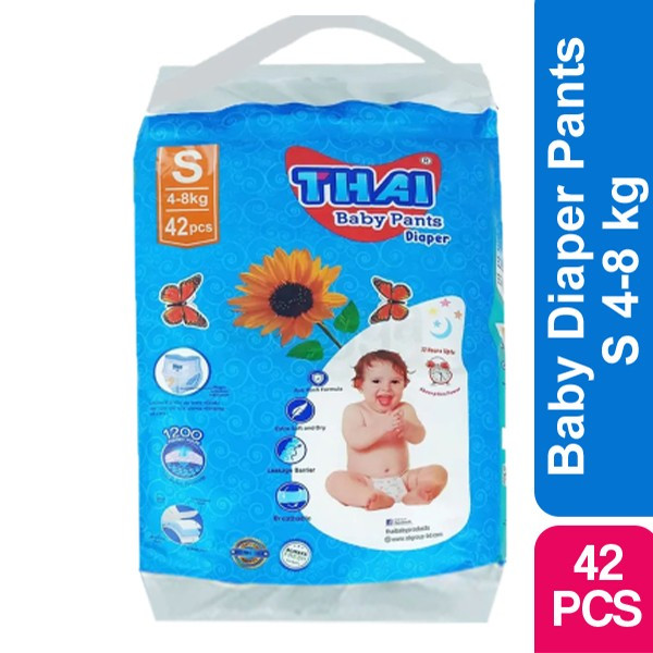 Thai Pants Syster Baby Diaper S 4-8 kg 42 Pcs