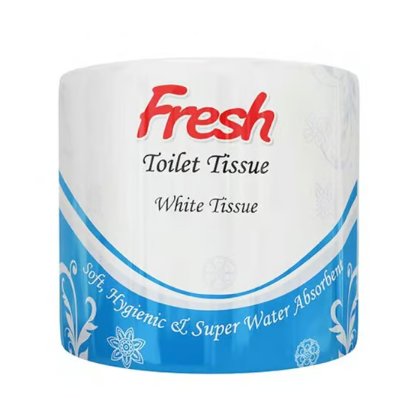 FRESH TISSUE WHITE TOILET TISSUE.