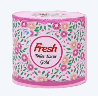 FRESH TISSUE GOLD TOILET TISSUE.