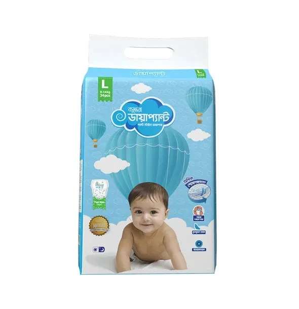 Bashundhara Diapant L ( 9-14 kg ) 30pes ( Pant style Diapers )