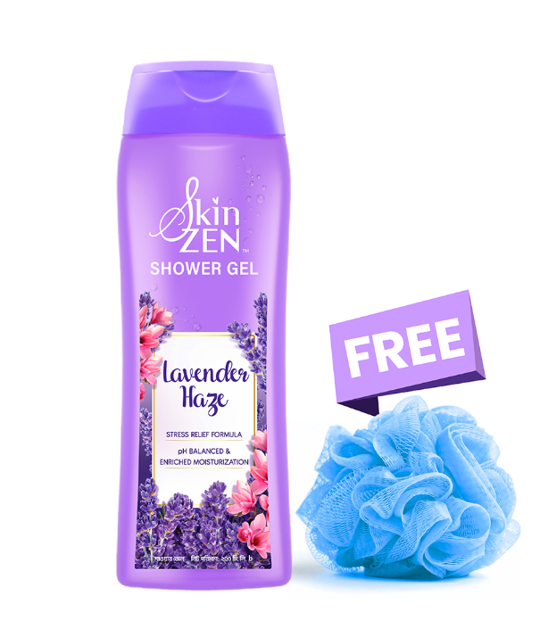 SKINZEN Lavender l Haze Shower Gel (Free Loofah)